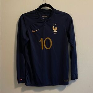 Nike France 22/23 Mbappe Long Sleeve Home Jersey